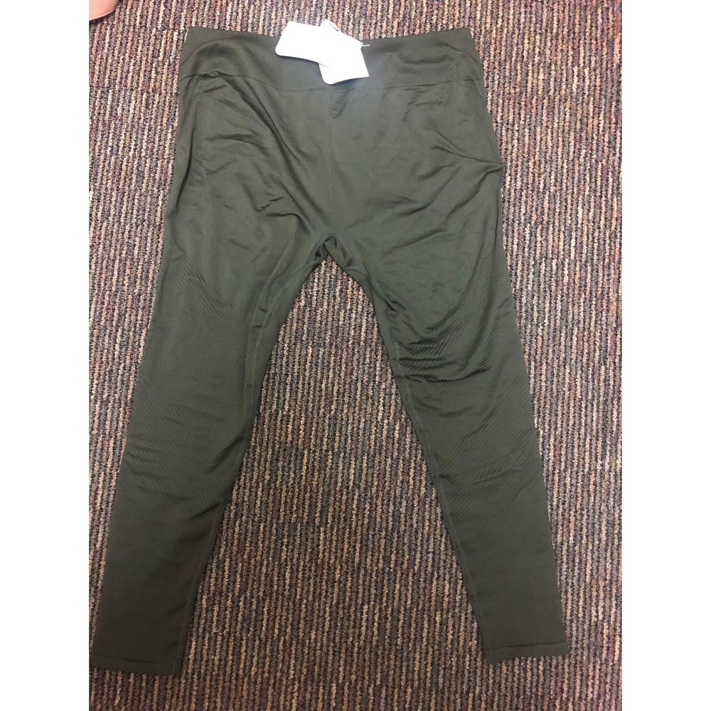 Fabletics Seamless Dark Olive Green Leggings XL